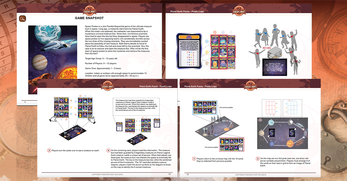 Game manual and puzzle logic